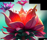 AI_Giant_Red_Pink_Flower // 3200x2752 // 7.0MB